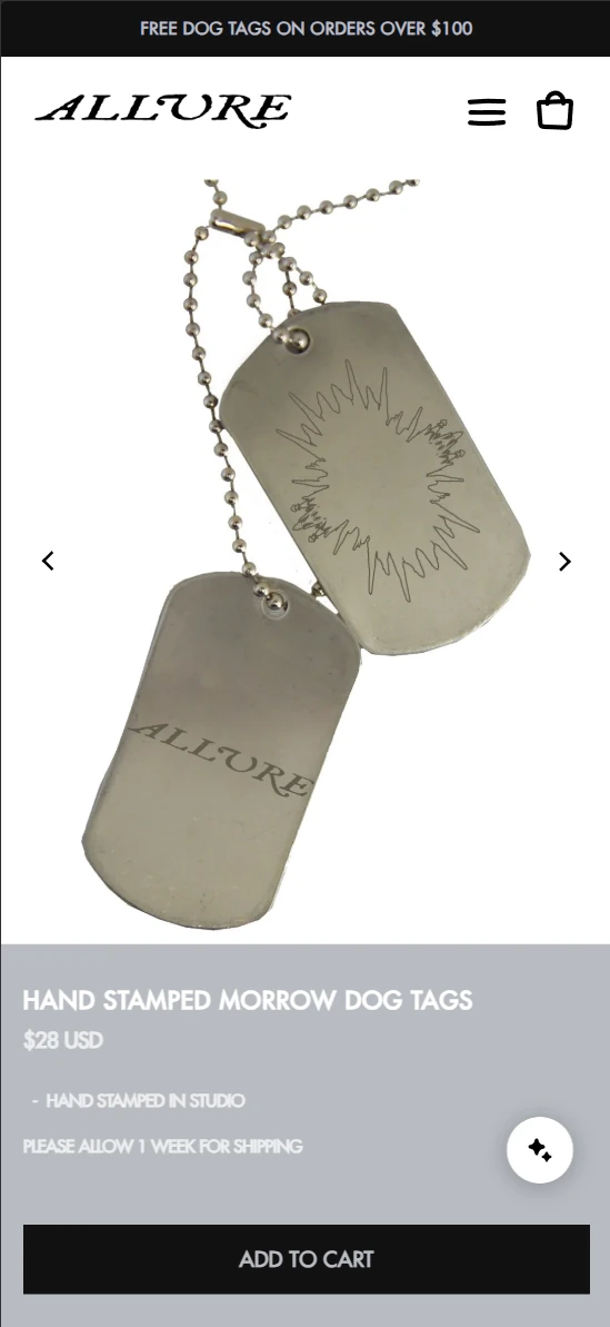Allure New York, Product page